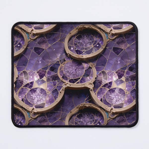 Item preview, Intricate Circular Patterns Over Cosmic Purple Background designed and sold by CoolPixels.
