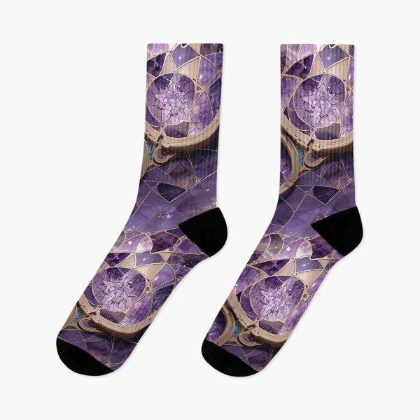 Item preview, Intricate Circular Patterns Over Cosmic Purple Background designed and sold by CoolPixels.