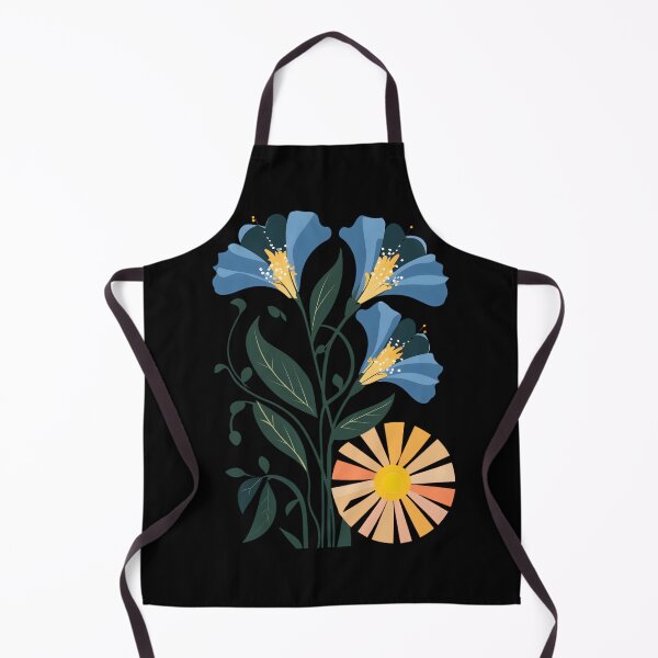 Item preview, Modern minimalist design with vibrant blue flower designed and sold by PrettyDecor.