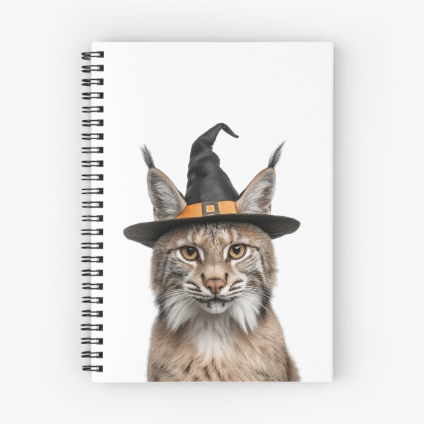 Item preview, Bobcat Wearing Halloween Witch Hat designed and sold by LazyOwlStore.