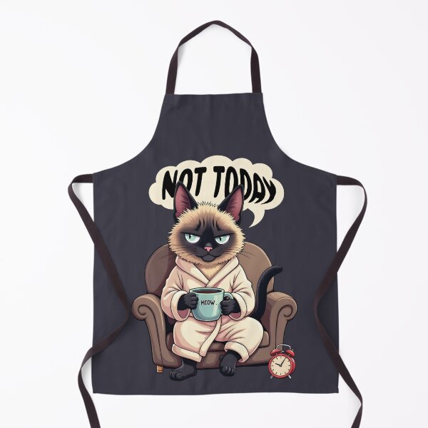 Item preview, NOT TODAY – Grumpy Morning Siamese Cat Coffee Meme designed and sold by WAUZ.