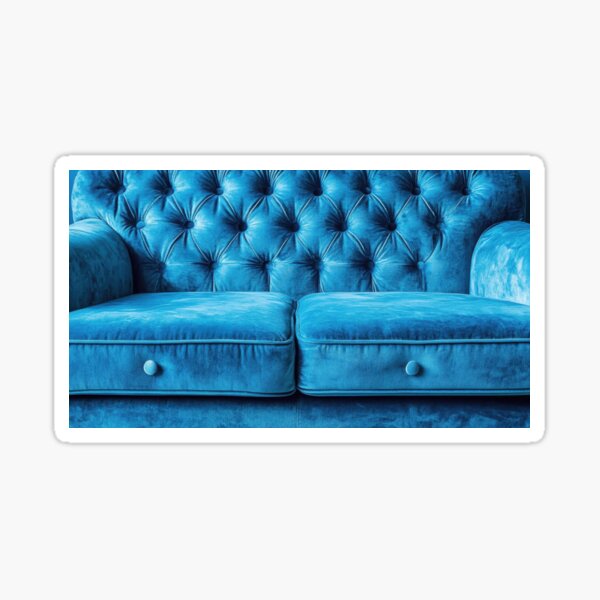 Item preview, Stylish blue upholstered couch designed and sold by anytka.