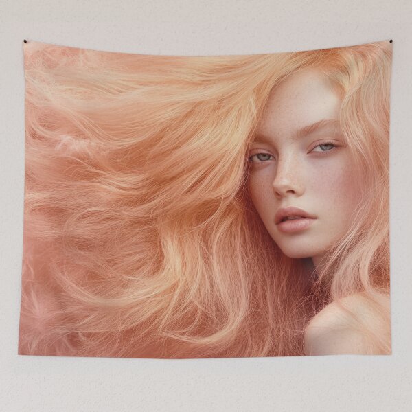 Item preview, Vibrant-haired woman portrait designed and sold by anytka.