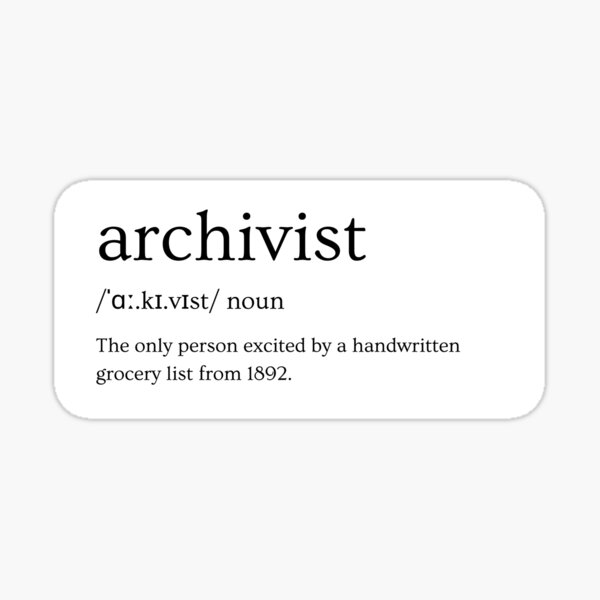 Vista previa del artículo con la obra «Archivistas: Emocionados por las listas de la compra manuscritas de 1892 – Eslogan divertido», diseñado y vendido por Straight-Up Snark.