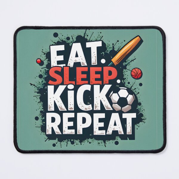 Item preview, Eat Sleep Soccer Repeat - Football Lover Art designed and sold by nhk999.