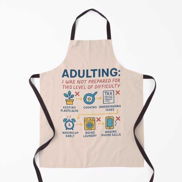 Item preview, Adulting Failures - Humorous Flowchart for Millennials & Gen Z designed and sold by Bratak.