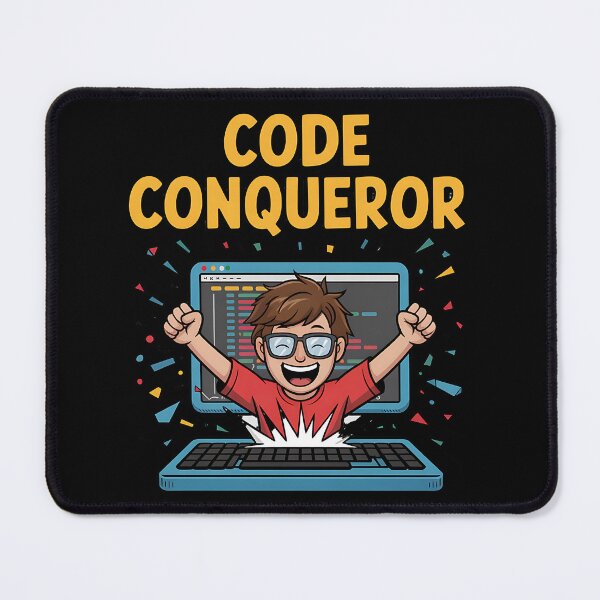 Item preview, Code Conqueror – Funny Programming Meme for Developers designed and sold by Fragy72.
