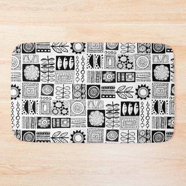 Item preview, Black and white doodle squares designed and sold by dorisandfred.