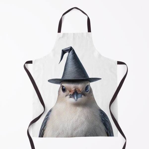 Item preview, Bohemian Waxwing Wearing Halloween Witch Hat designed and sold by LazyOwlStore.