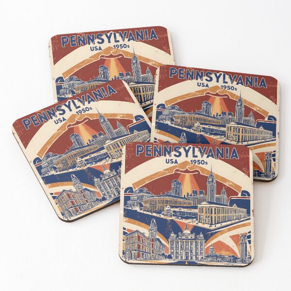 Item preview, Pennsylvania 1950s USA Vintage Retro Tourism designed and sold by TravelersGems.