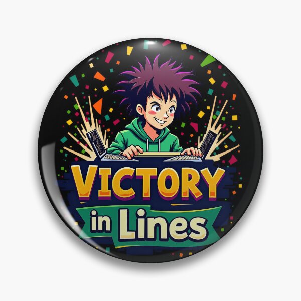 Artikelvorschau, Victory in Lines – Programmierer-Meme für Coder und Entwickler entworfen und verkauft von Fragy72.