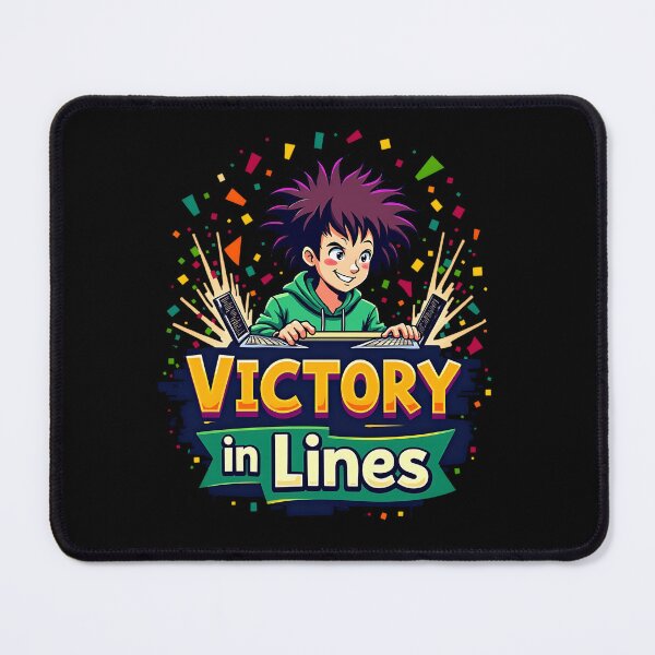 Artikelvorschau, Victory in Lines – Programmierer-Meme für Coder und Entwickler entworfen und verkauft von Fragy72.