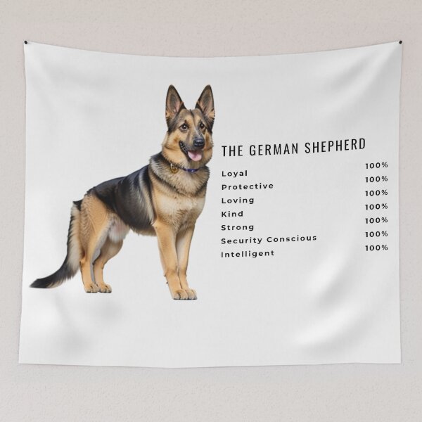 Item preview, German Shepherd, Mans best friend, Loyal, Protective, Kind, Loving, Intelligent designed and sold by SharpDigiDesign.