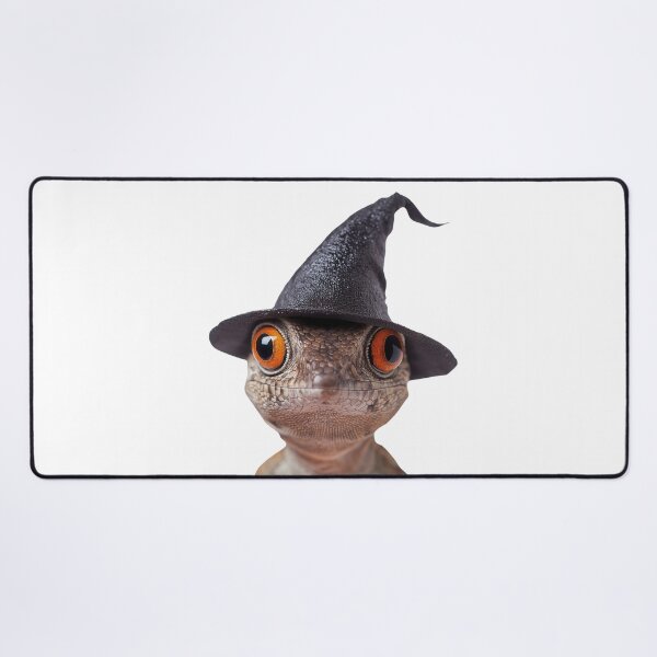 Item preview, Brown Anole Wearing Halloween Witch Hat designed and sold by LazyOwlStore.