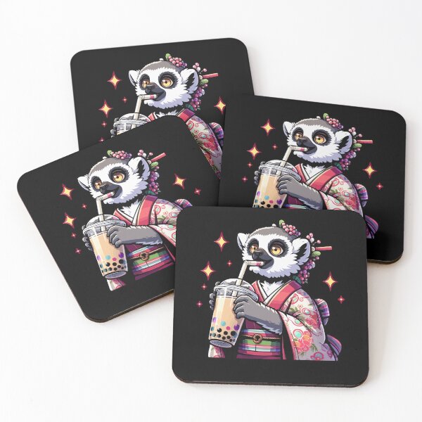 Item preview, Lemur Bubble Boba Tea Anime Cute Kawaii designed and sold by Artistoos.