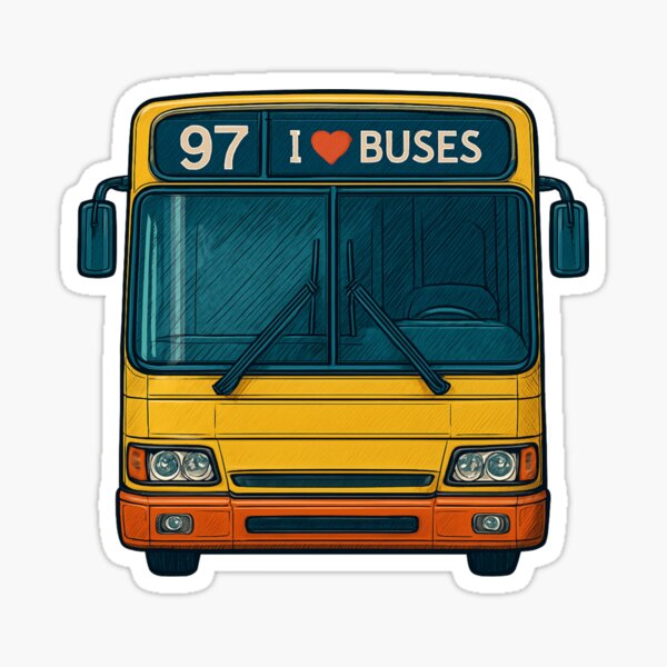 Item preview, I love buses designed and sold by Nataliakorniaks.