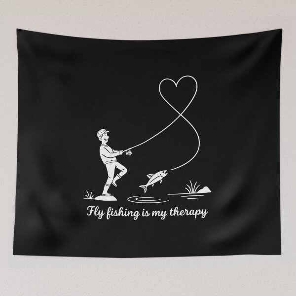 Item preview, Fly Fishing Therapy Design – Outdoor Adventure Art for Nature Lovers & Anglers designed and sold by TeeVinci.