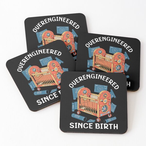 Item preview, Overengineered Since Birth – Funny Engineering Meme Shirt designed and sold by Fragy72.