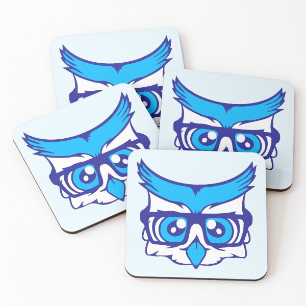 Item preview, Owl nerd geek horror horn-rimmed glasses bird cool designed and sold by shirt-o-mat.