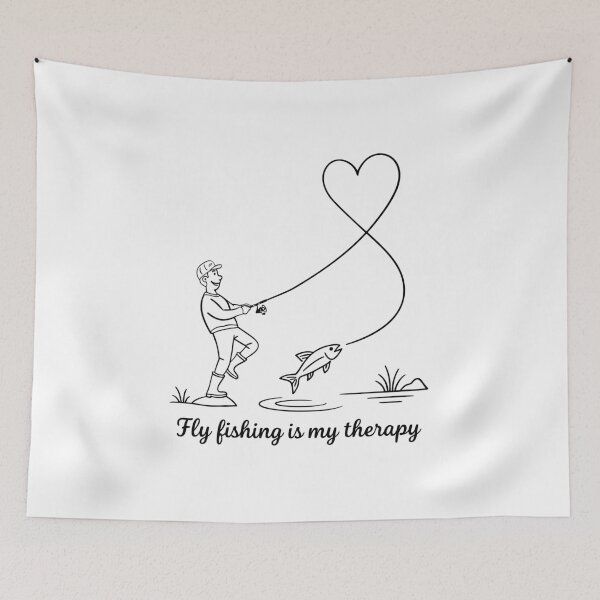 Item preview, Heart of Fly Fishing – Nature-Inspired Design for Passionate Anglers & Outdoor Lovers designed and sold by TeeVinci.
