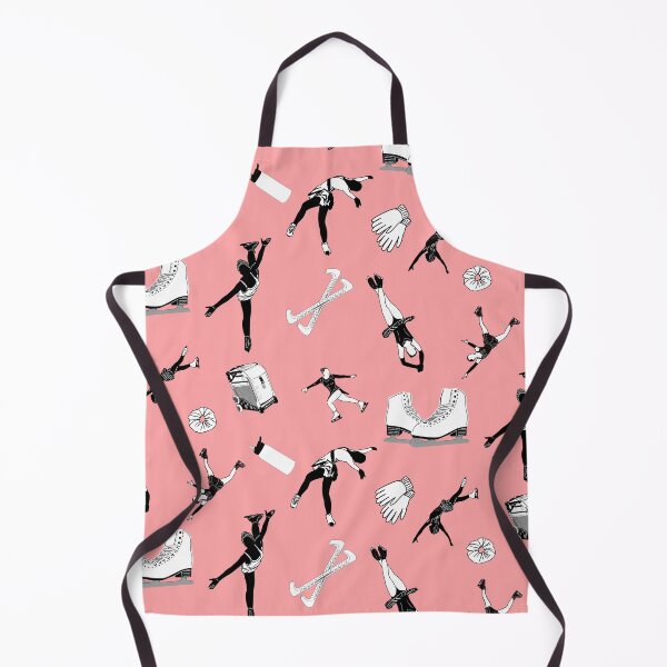 Item preview, Figure Skating Female Silhouettes and Accessories on Light Pink designed and sold by PD-Skating.