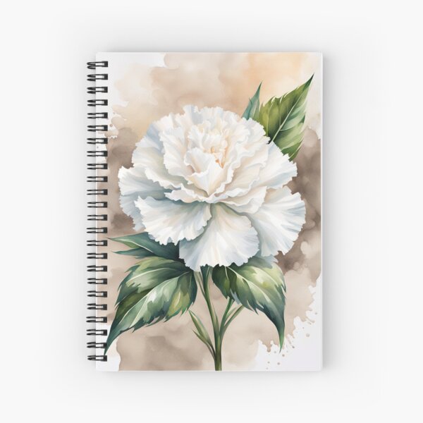 Item preview, Art aquarelle de fleur d’oeillet blanc designed and sold by SolaoLab.