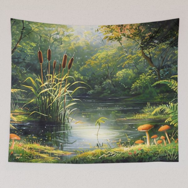 Item preview, Serene Pond in the Forest designed and sold by M-Y-A-R-T-.