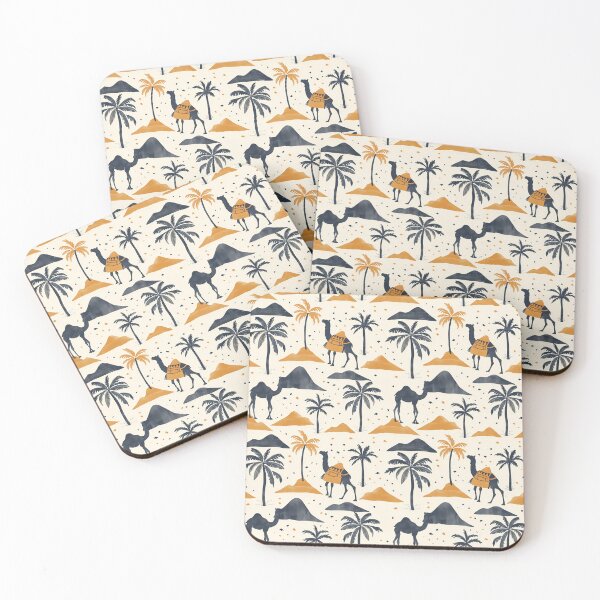 Item preview, sahara, camels and palm trees designed and sold by PoppyLaneStudio.