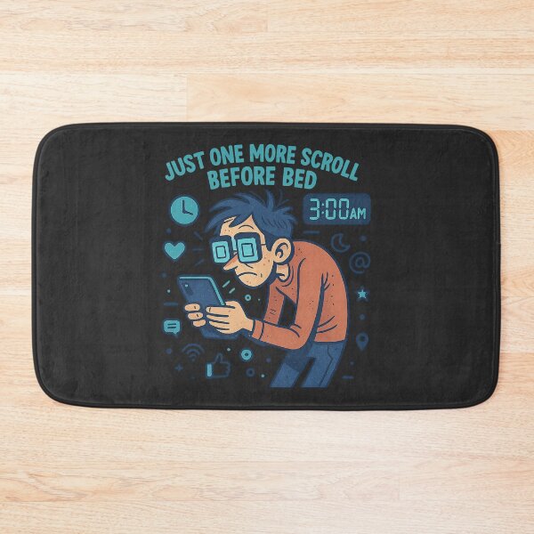 Item preview, Just One More Scroll Before Bed – Funny Social Media Addiction Design designed and sold by Bratak.