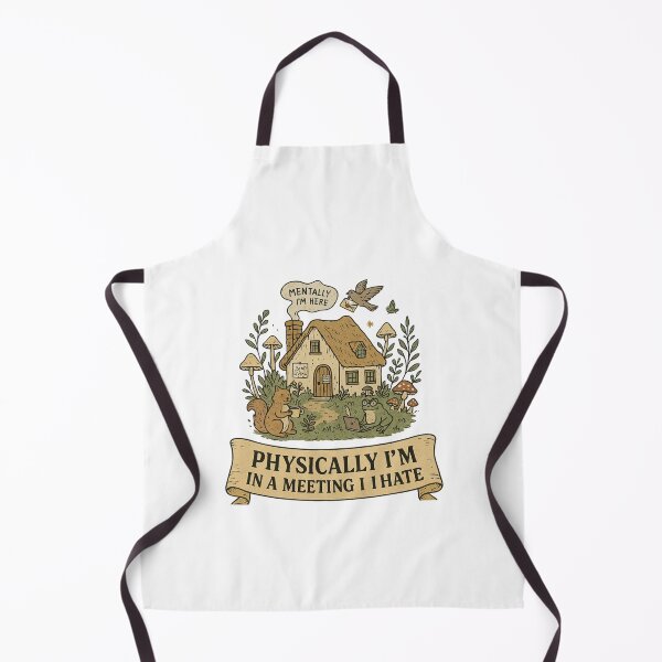 Item preview, Mentally I’m in a Cottage – Physically I’m in a Meeting I Hate | Cozy Sarcastic Cottagecore Design designed and sold by Designeerguy.