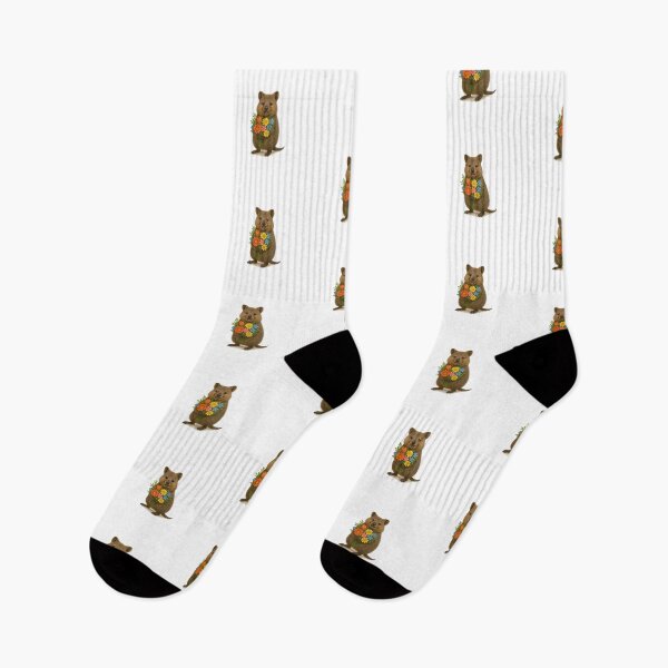 Item preview, Smiling Quokka With Bright Flower Bouquet designed and sold by welovequokkas.