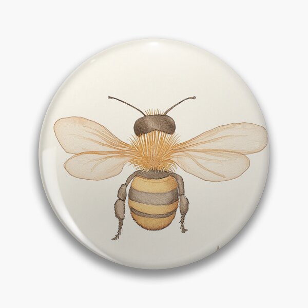 Item preview, watercolour honeybees in beige designed and sold by PoppyLaneStudio.