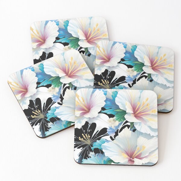 Item preview, White Hibiscus Blossoms Tropical Flower Beauty designed and sold by SolaoLab.