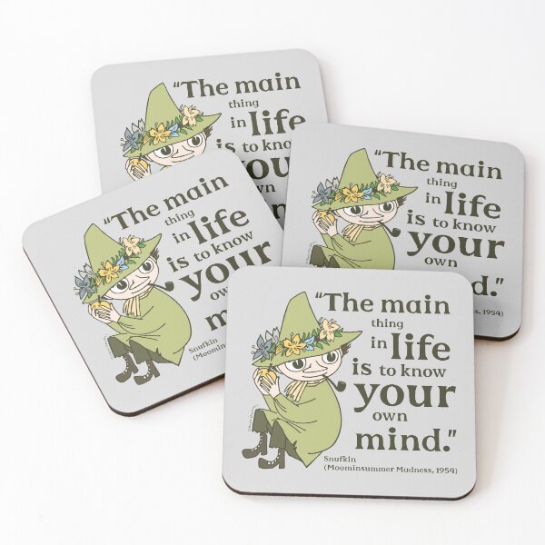Item preview, Moomin Know Your Own Mind Moominsummer Madness Snufkin Quote designed and sold by MoominStore.
