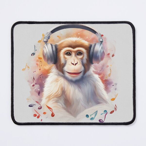 Item preview, Monkey with headphones - Music Lover  designed and sold by SolaoLab.