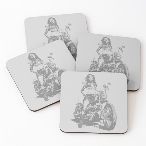 Item preview, Girls and Bikes – Ink Series Grey Version designed and sold by SteadyRolling.