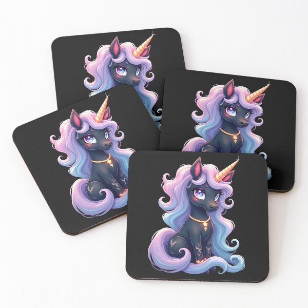 Item preview, Cosmic Goth Unicorn – Kawaii Magic with a Celestial Twist | LaLi Designs designed and sold by LaLi-Designs.