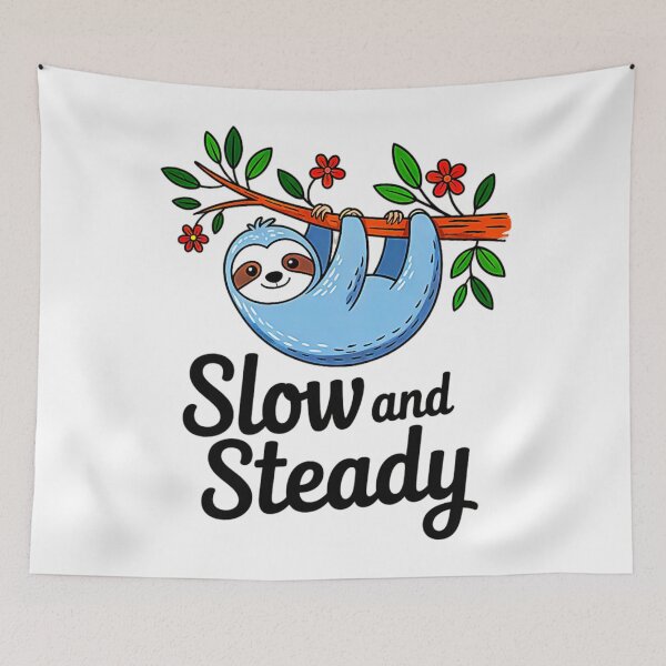 Item preview, Slow And Steady Baby Blue Sloth designed and sold by SteezeeStore.