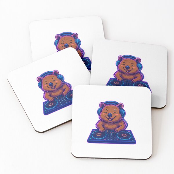 Item preview, Quokka Beats – Neon DJ Vibes designed and sold by welovequokkas.
