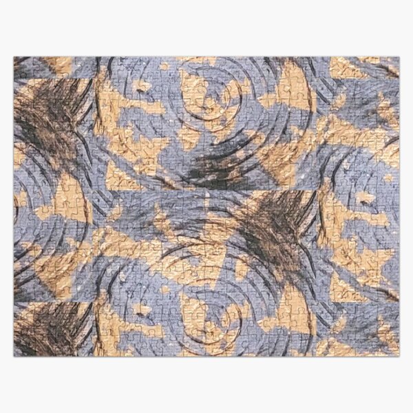 Item preview, Pearl Blue And Gold Beyond The Vortex Pattern Art Piece  designed and sold by Artfullycuratedcreations.