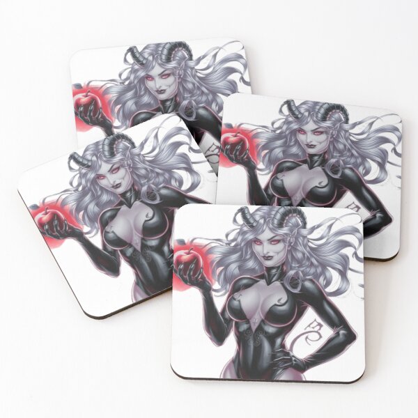 Item preview, "Feminine Satanic Allure – Seductive Gothic Demon Woman Artwork with Hidden Dark Symbolism" designed and sold by Fruzbt.