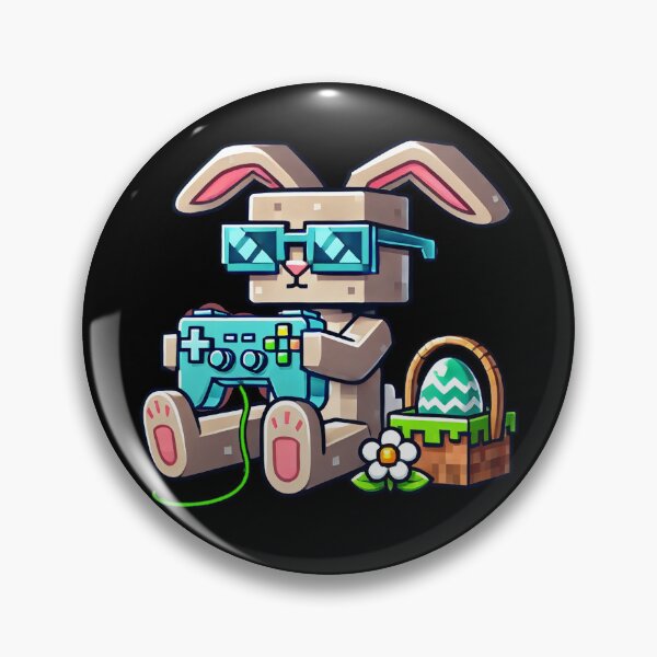 Item preview, Gamer Easter Bunny – Funny Pixel Art Easter Rabbit with Eggs designed and sold by Aredbox.