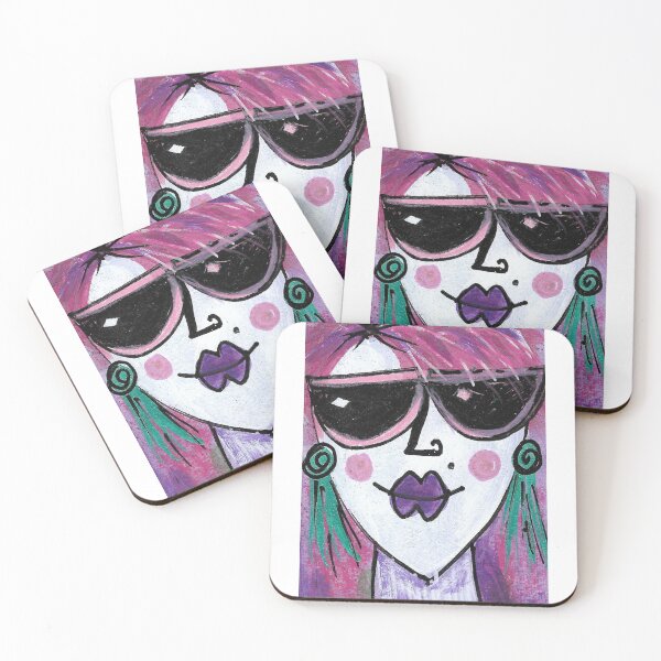 Item preview, Tamsin– Funky Diva Portrait in Mixed Media designed and sold by LisaNewportFAB.
