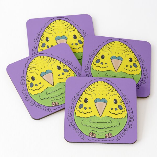 Item preview, Yellow & Green Budgie Egg designed and sold by Squawkable.