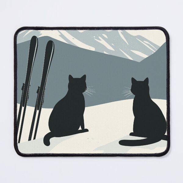 Item preview, Cats Snow Winter Ski designed and sold by MidCenturyStore.