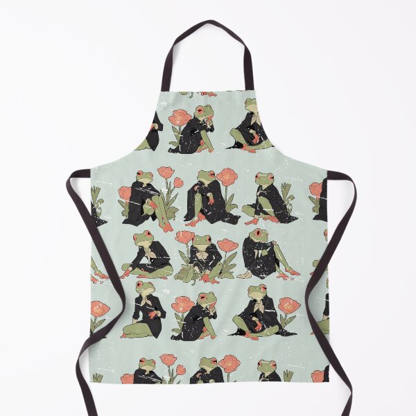 Item preview, Dark Academia Frog Grid – Vintage Black Suit & Floral Aesthetic designed and sold by Void & Valor.