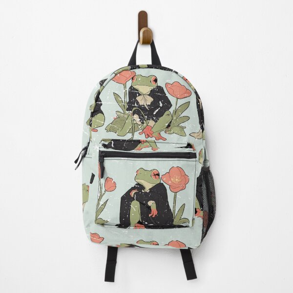 Item preview, Dark Academia Frog Grid – Vintage Black Suit & Floral Aesthetic designed and sold by Void & Valor.