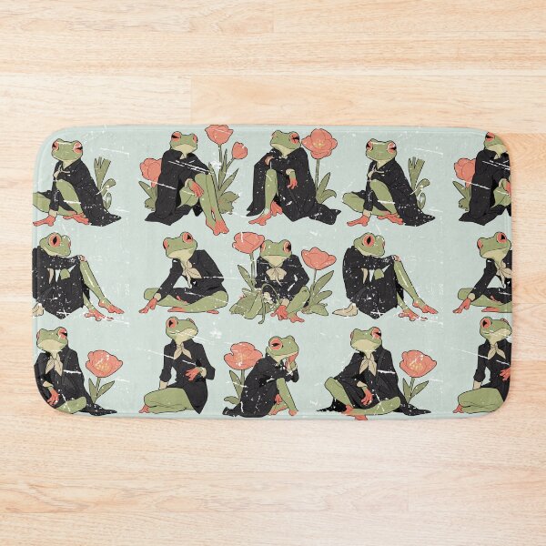 Item preview, Dark Academia Frog Grid – Vintage Black Suit & Floral Aesthetic designed and sold by Void & Valor.