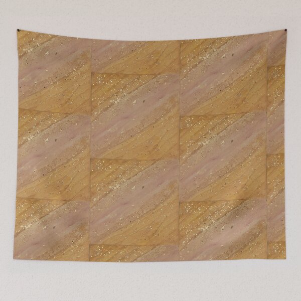 Item preview, Butter Mustard Yellow And Gold Saturn Sparkle Pattern Art Piece  designed and sold by Artfullycuratedcreations.