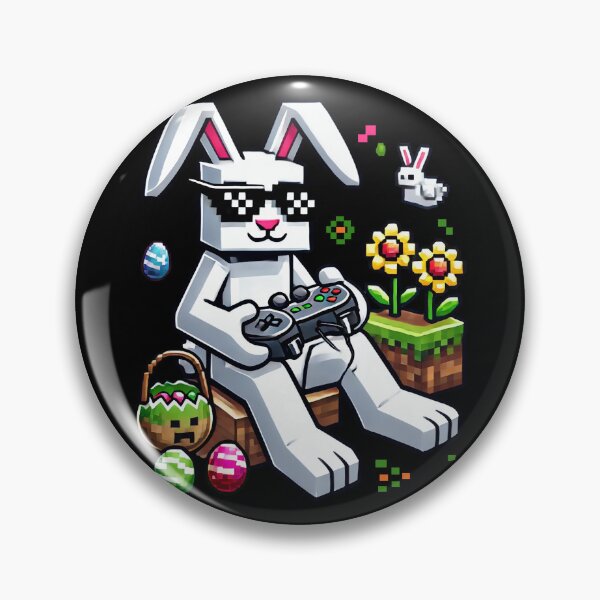 Item preview, Gamer Easter Bunny – Funny Pixel Art Easter Rabbit with Eggs designed and sold by Aredbox.